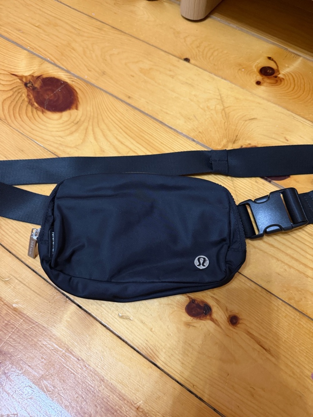 lululemon athletica Black Slim Waist Pack with Logo